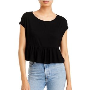 Aqua Flounce Crop Top